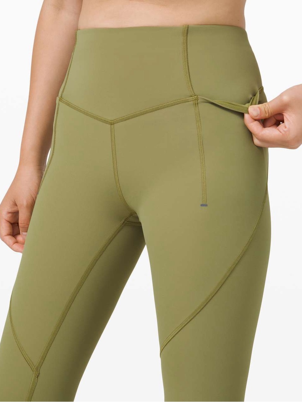 Lululemon Fine Force High Rise Leggings Bronze Green Size 2 - Picture 3 of 5